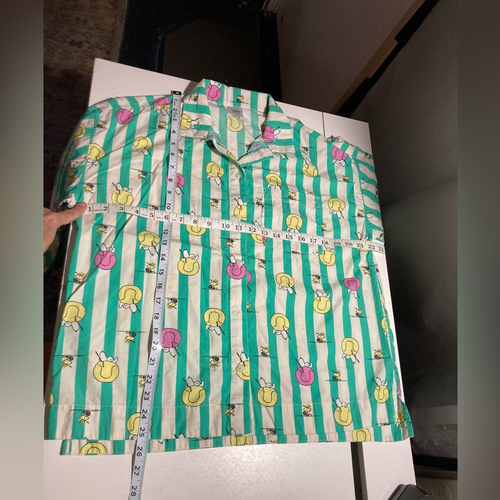 Hanna Anderson Women’s Peanuts Poplin Pajama Set Top & Shorts Size Small - Picture 16 of 16